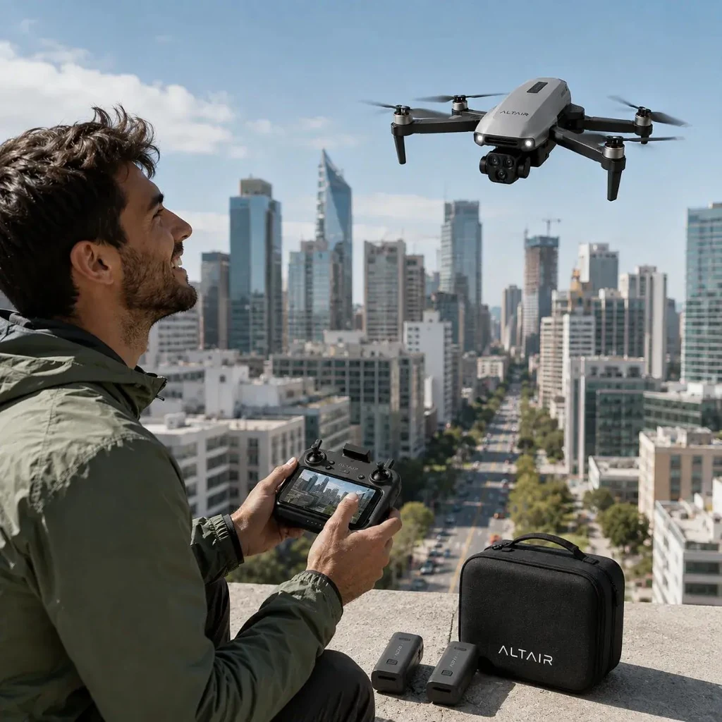 Altair™ stable flight up to 38 km/h wind with 3 batteries