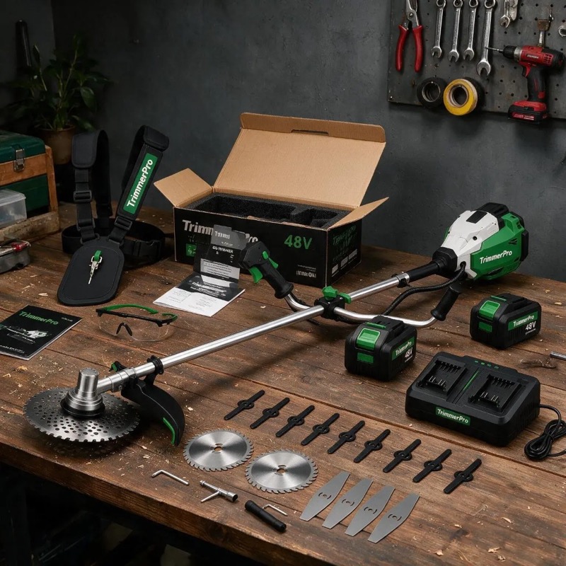 Kit TrimmerPro completo con batterie e lame